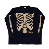 Hearujoy Mens T-Shirt Skull Print Hip-Hop Long Sleeved T-Shirt Autumn American Vintage Versatile Trendy Fashion Brand Top Men's Clothing